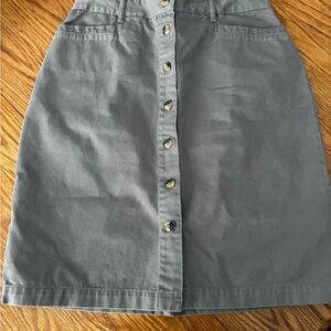 Gloria Vanderbilt beige-Gray Button-Front Women's Pencil Skirt 10